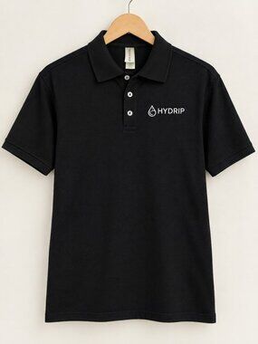 Jerzees Men Size Large Golf‎ Polo Shirt with White HYDRIP Embroidery NWOT